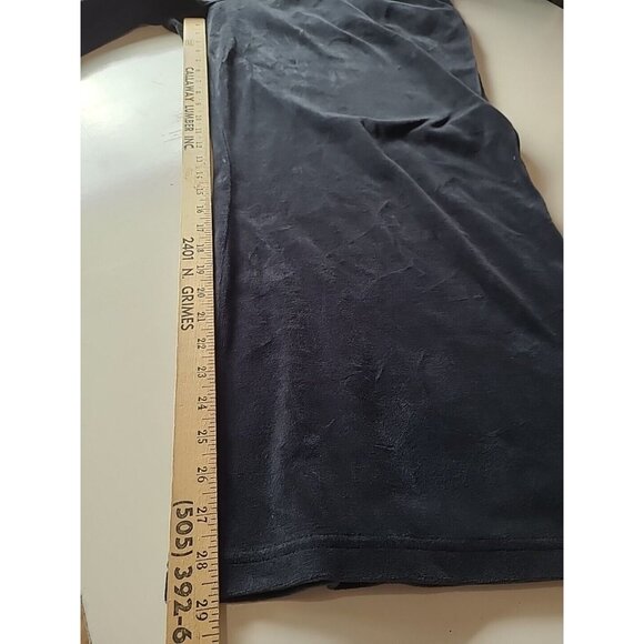 Merona Womens Track Suit 2pc Size 28W Black Velour Polyester Tie Pants Hood - Picture 13 of 16